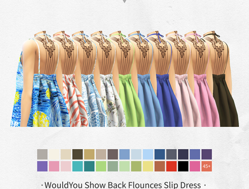 【CHARONLEE】WouldYou Show Back Flounces Slip Dress