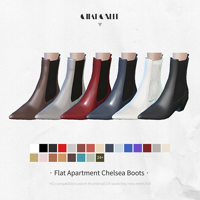 CHARONLEE】Flat Apartment Chelsea Boots - The 4 Catalog