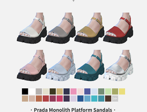 【CHARONLEE】Prada Monolith Platform Sandals