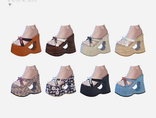 【CHARONLEE】La Carte Platform Wedge Sandals