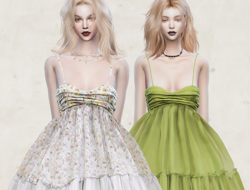 【CHARONLEE】Tiered Tulle Dress