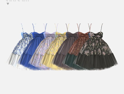 【CHARONLEE】Tiered Tulle Dress