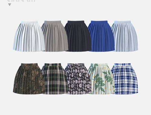 【CHARONLEE】Pleated Mini Skirt