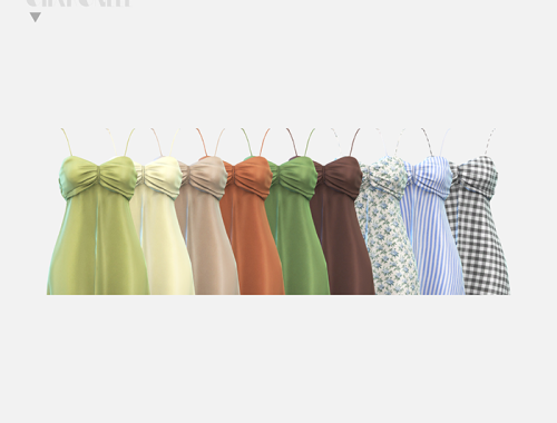 【CHARONLEE】Nuvonu Ruched Neckline Dress