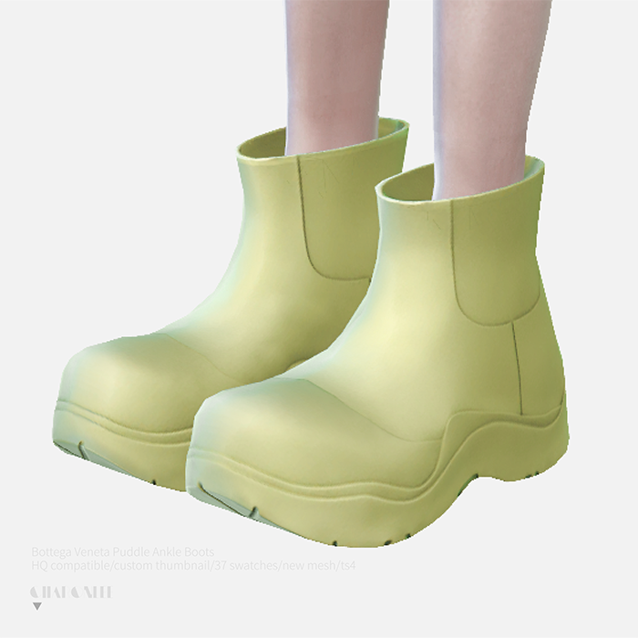 【CHARONLEE】Bottega Veneta Puddle Ankle Boots - The Sims 4 Catalog