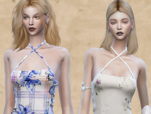 【CHARONLEE】Another Chill Halter Crop Cami Top