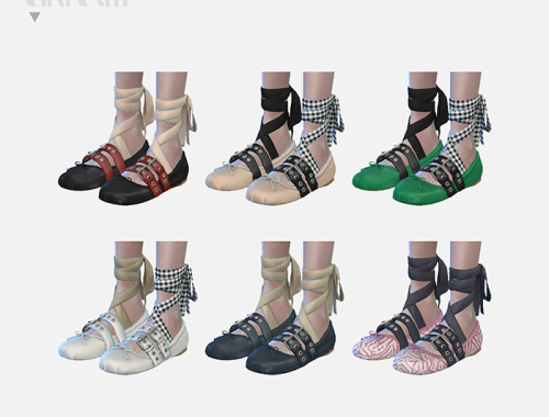 【CHARONLEE】Miu Miu Nappa Leather Ballerinas