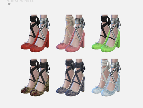 【CHARONLEE】Miu Miu Silver Glitter Ballerina Heels