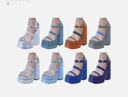 【CHARONLEE】Versace Strappy Platform Sandals