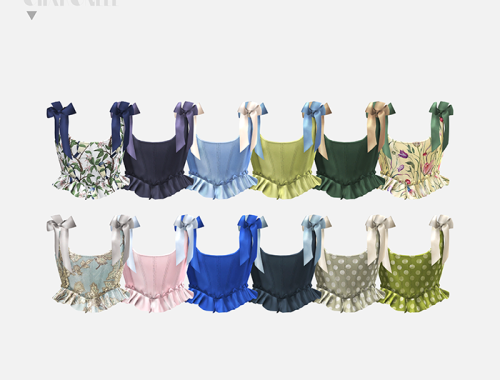 【CHARONLEE】Tie Shoulder Bustier Corset Top