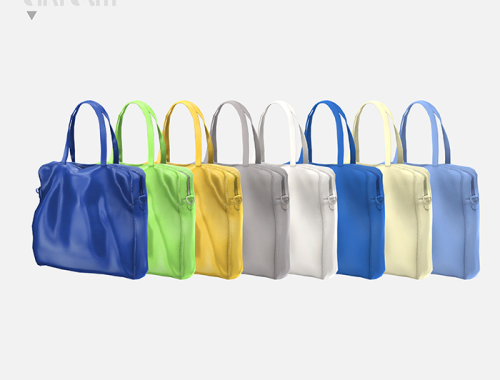 【CHARONLEE】Square One Shoulder Leather Big Bag With Pose