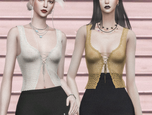 【CHARONLEE】Knit Sun Top