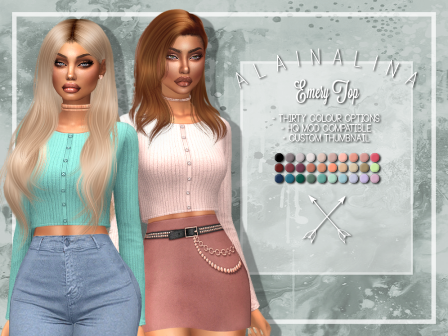 Emery Top - The Sims 4 Catalog