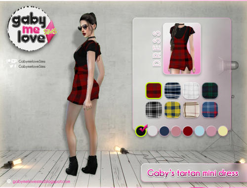 Gaby's tartan mini dress