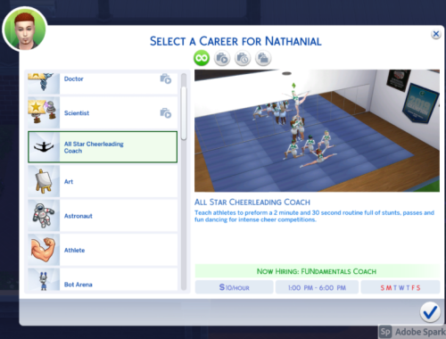 All Star Cheerleading Coach Career