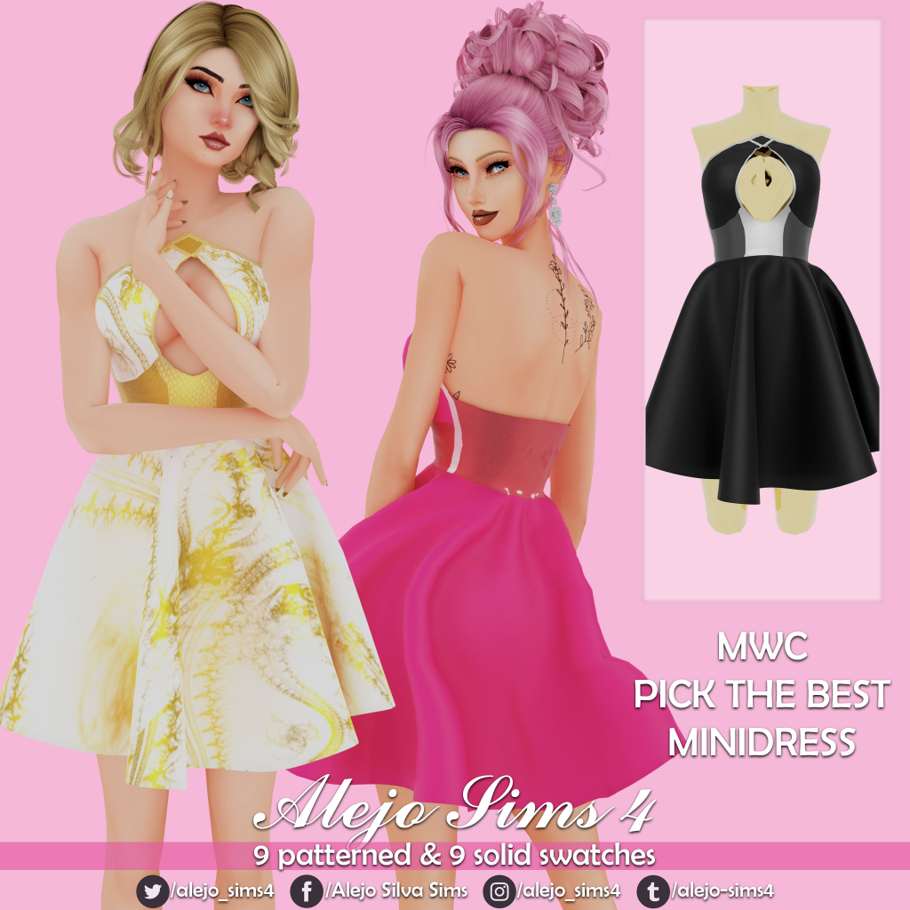 MWC “PICK THE BEST” MINIDRESS - The Sims 4 Catalog