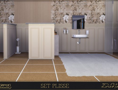 Wall and floor tile set Plisse