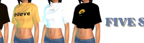 Wide sleeve T-shirt