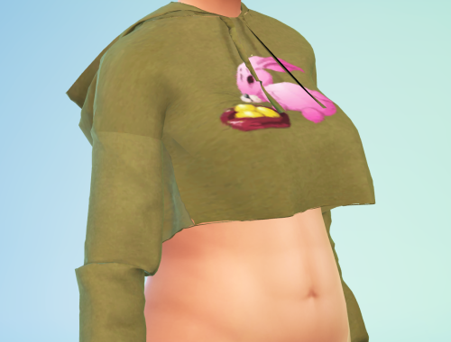 The Sims4 Cropped Hoodie 14 different colors