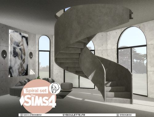 Spiral stairs set