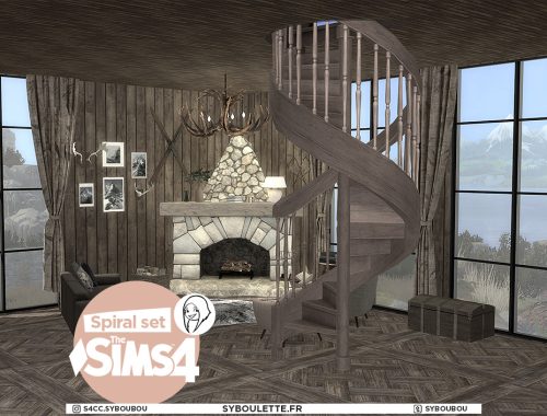 Spiral stairs set