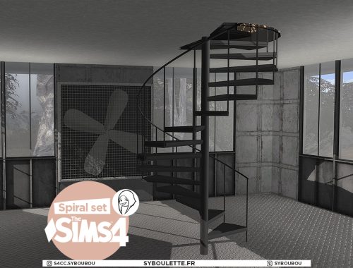 Spiral stairs set