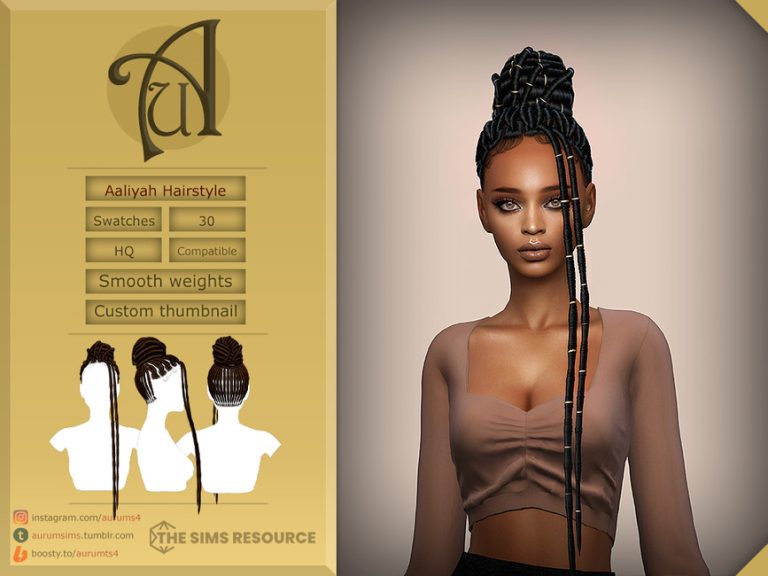 Aaliyah - Hairstyle - The Sims 4 Catalog