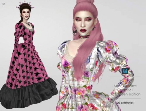 AcanthusSims ChemiseII RC Halloween edition at Elfdor Sims