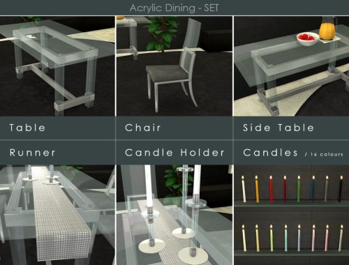 Acrylic Dining Set