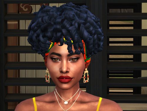 Afro Curls with Hair Wrap