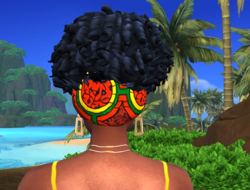 Afro Curls with Hair Wrap