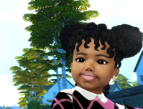 Afro Puffs with Twisty Bangs - Toddler