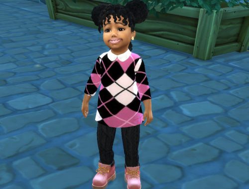 Afro Puffs with Twisty Bangs - Toddler