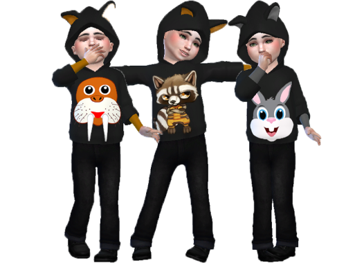 Animal Hoodie top recolor (Toddler stuff)
