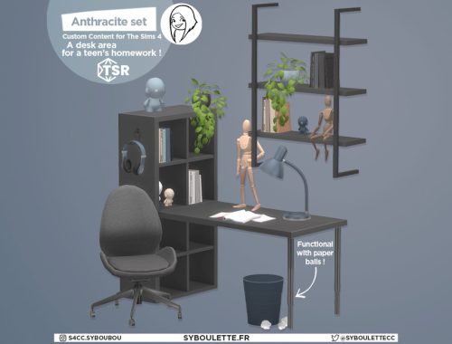 Anthracite set part 1: Furnitures