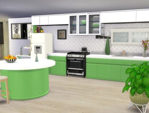 Apple White Kitchen Set