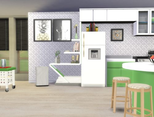 Apple White Kitchen Set