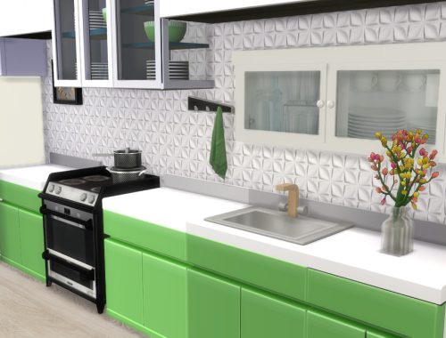 Apple White Kitchen Set