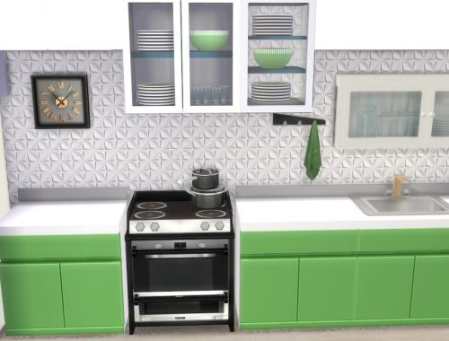 Apple White Kitchen Set