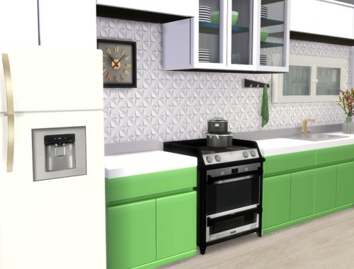 Apple White Kitchen Set