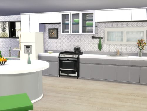 Apple White Kitchen Set