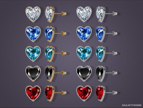 Arabella Halo Heart Earrings For Toddlers
