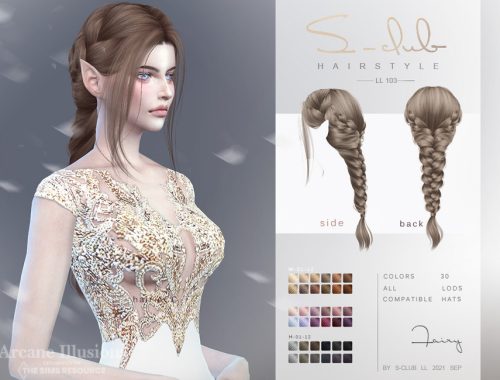 Arcane illusion Braid Long elf hairstyle (Fairy)