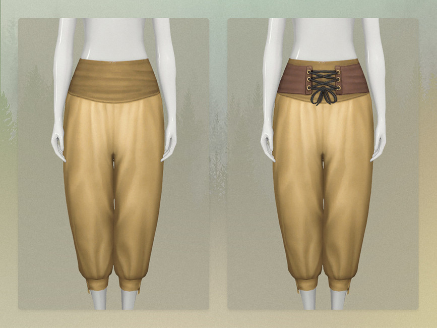 Mod The Sims - See-through Clothing - top with bra and harem pants