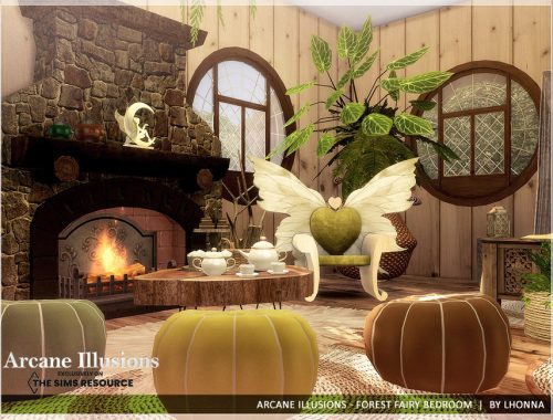 Arcane Illusions - Forest Fairy Bedroom /TSR CC Only/