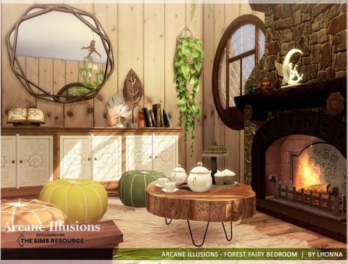 Arcane Illusions - Forest Fairy Bedroom /TSR CC Only/