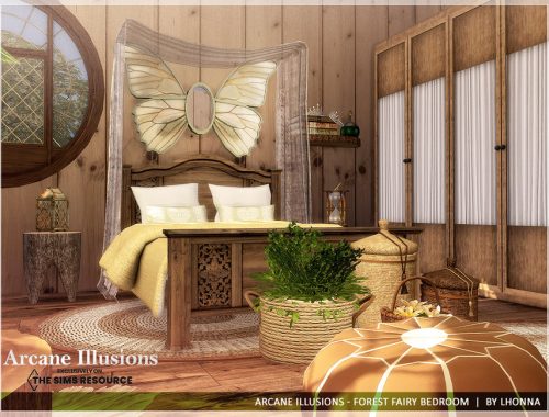 Arcane Illusions - Forest Fairy Bedroom /TSR CC Only/