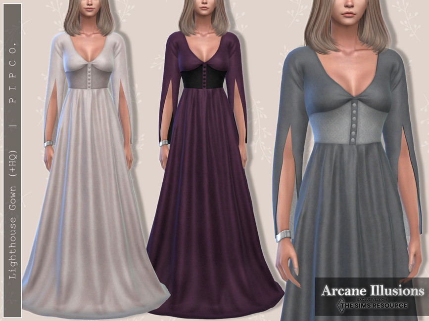 Arcane Illusions - Lighthouse Gown (Two-Tones). - The Sims 4 Catalog