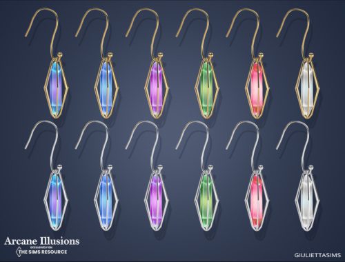 Arcane Illusions - Magical Caged Crystal Earrings For Kids