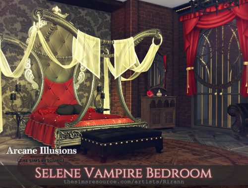 Arcane Illusions - Selene Vampire Bedroom - TSR CC Only